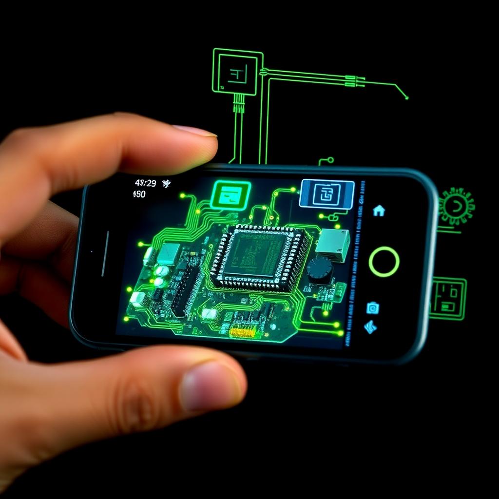 Scanning A piece of tech with Science Go